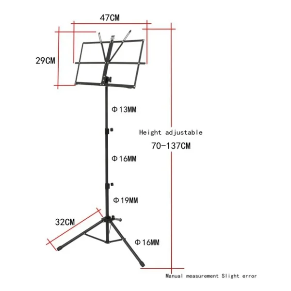 Lm203 Nota Sehpası Çantalı Kalın Profil Metal By Toga - Görsel 5