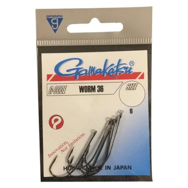 Gamakatsu Worm 36 Siyah No:6 Olta İğnesi 1/6 - Görsel 3