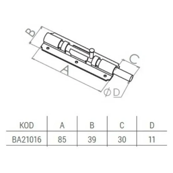 Beşel Ba2106 16 No Demir Doğrama Sürgüsü - Görsel 2