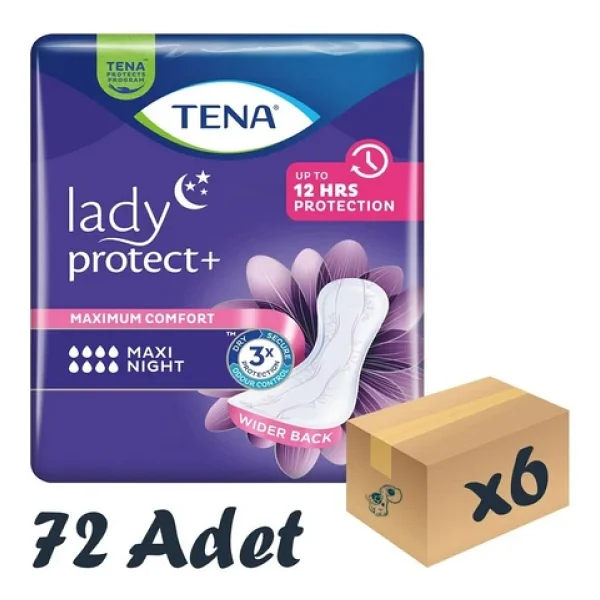 Tena Lady Protect Maxi Night 8 Damla Gece 12'li 6 Adet Kadın Mesane Pedi - Görsel 6