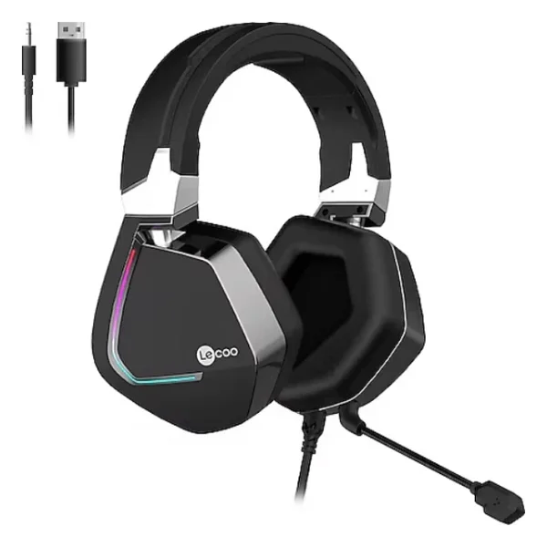 Lenovo Lecoo Ht402 RGB 7.1 3.5mm/USB Kablolu Kulak Üstü Oyuncu Kulaklığı - Görsel 3