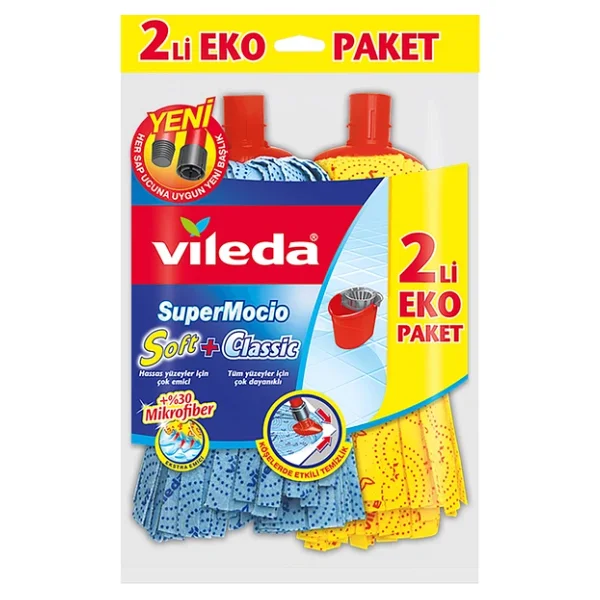 Vileda Supermocio Soft + Klasik 2'li Yedek Paspas - Görsel 6