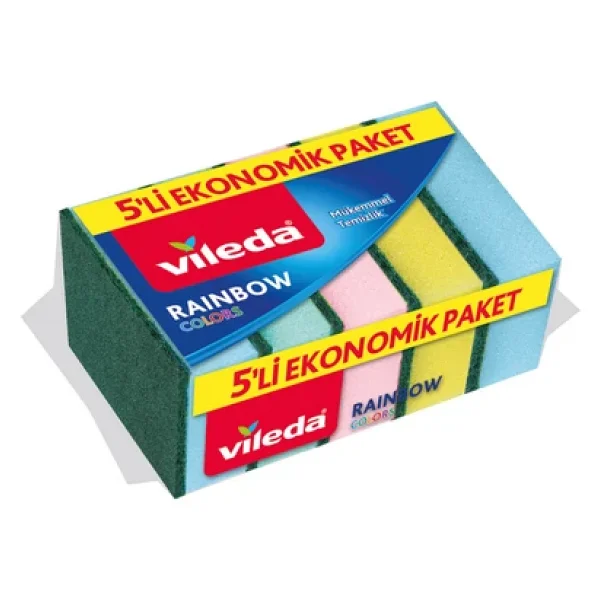 Vileda Rainbow 5'li Bulaşık Süngeri - Görsel 7