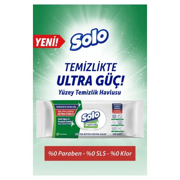 Solo Sedir Ağacı & Yasemin Esintisi Yüzey Temizlik Havlusu 100 Yaprak 3'lü - Görsel 7