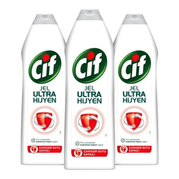 Cif Jel Ultra Hijyen Tüm Yüzeyler Için Çamaşır Suyu Katkılı 750 Mlx3 - Görsel 9