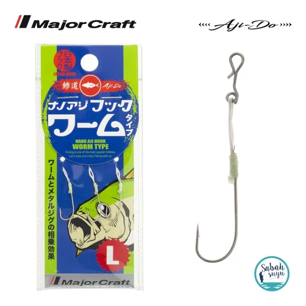 Major Craft Nanoaji Asist İğne #L Worm Type (3 Adet) - Görsel 3