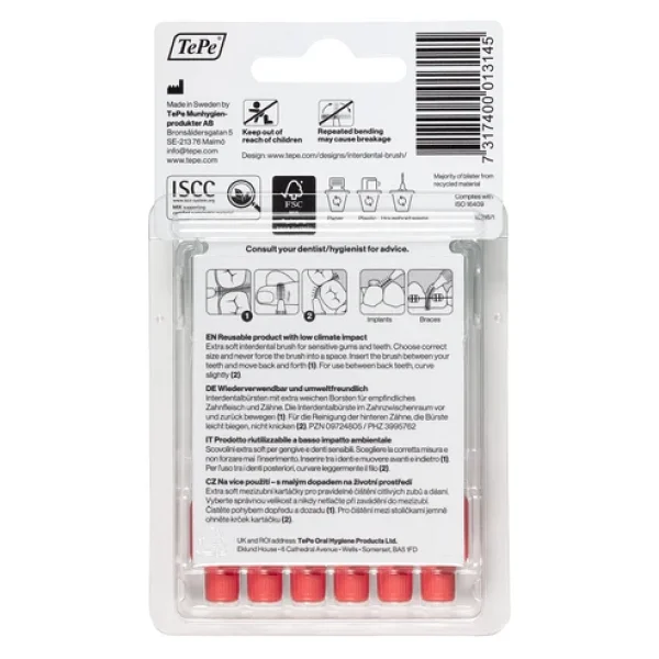 Tepe Extra Soft Kırmızı 0.5 Mm 6'lı Arayüz Fırçası - Görsel 6