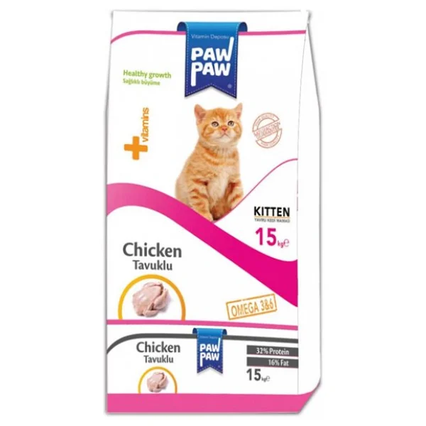 Paw Paw Kitten Tavuklu 15 Kg Yavru Kedi Maması - Görsel 7