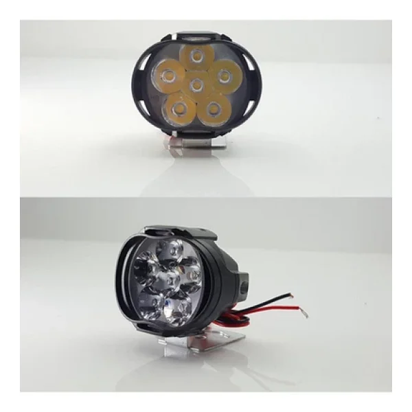 Astra LED 2 Adet 6 Ledli Motosiklet Scooter Uyumlu LED Sis Farı Çakar Ve Sabit Mod Açma Kapatma Tuşlu Lamba - Görsel 4