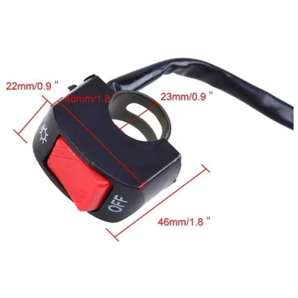 Astra LED 2 Adet 6 Ledli Motosiklet Scooter Uyumlu LED Sis Farı Çakar Ve Sabit Mod Açma Kapatma Tuşlu Lamba - Görsel 6