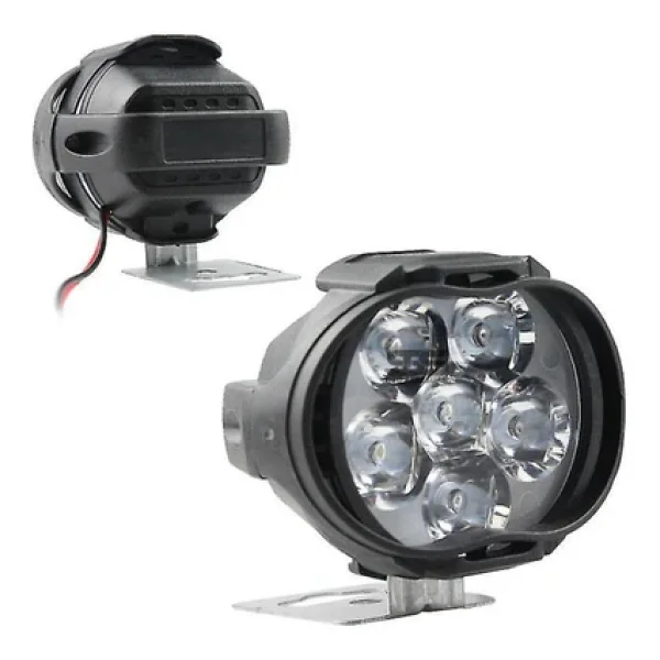 Astra LED 2 Adet 6 Ledli Motosiklet Scooter Uyumlu LED Sis Farı Çakar Ve Sabit Mod Açma Kapatma Tuşlu Lamba - Görsel 2