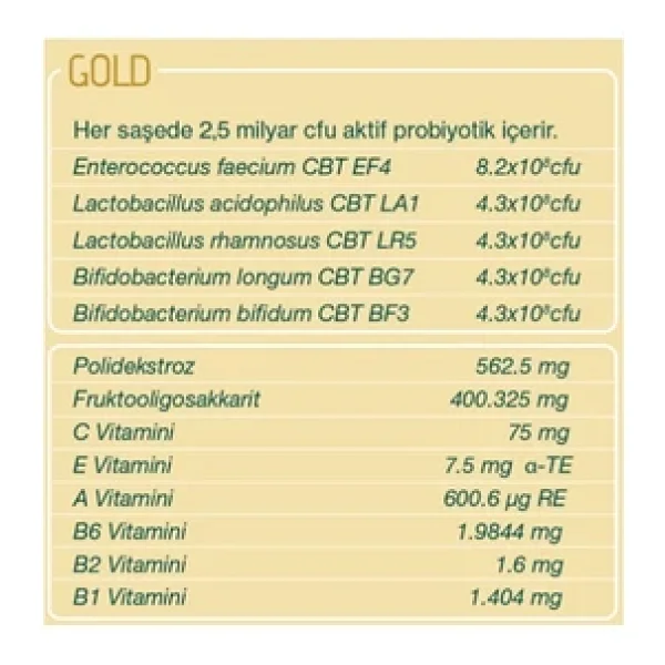 Nbl Probiotic Gold 20 Saşe - Görsel 2