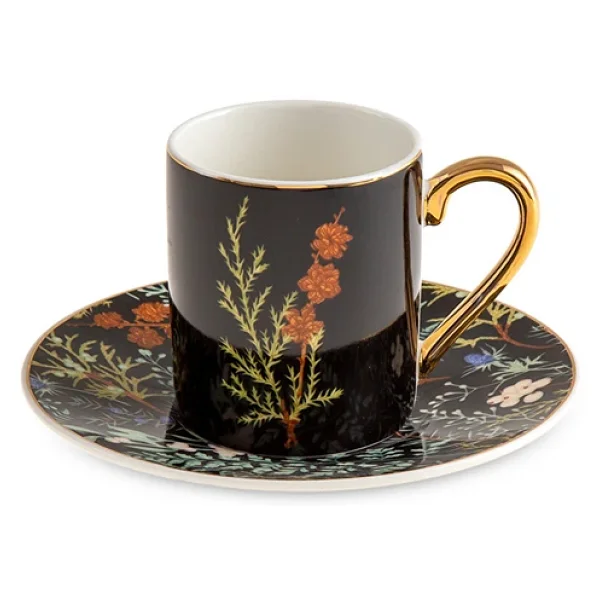 Jumbo Black Garden 4 Kişilik Kahve Fincan Takımı - Görsel 10