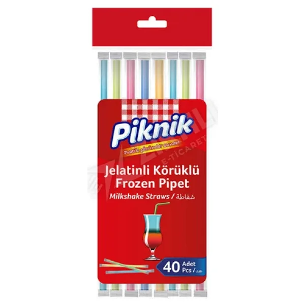 2 Adet Piknik Jelatinli Körüklü Pipet 40'lı - Görsel 3