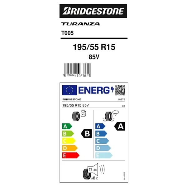 Bridgestone Turanza T005 195/55 R15 85v Yaz Lastiği - Görsel 6