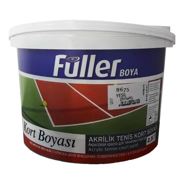 Füller 2.5 Lt Kırmızı Tenis Kort Boyası - Görsel 4