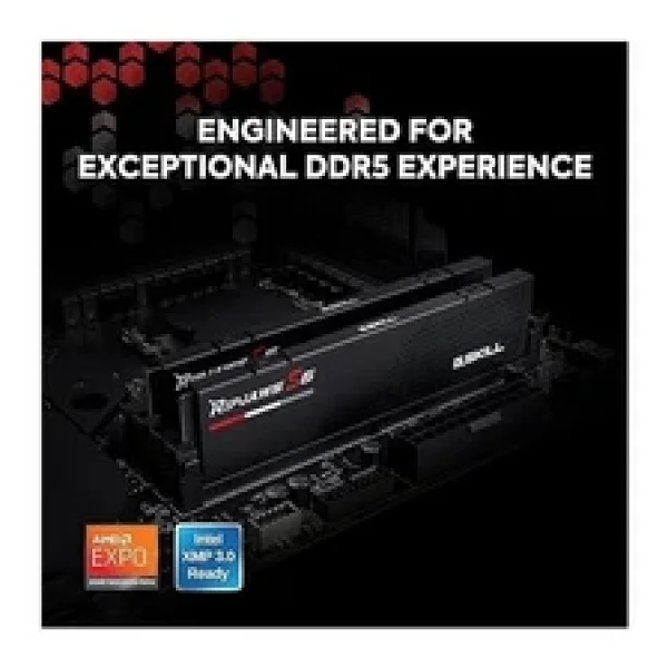 G.Skill Ripjaws S5 64 GB (2x32) 6000 MHz Cl36 F5-6000j3636f32gx2-Rs5k DDR5 RAM - Görsel 2