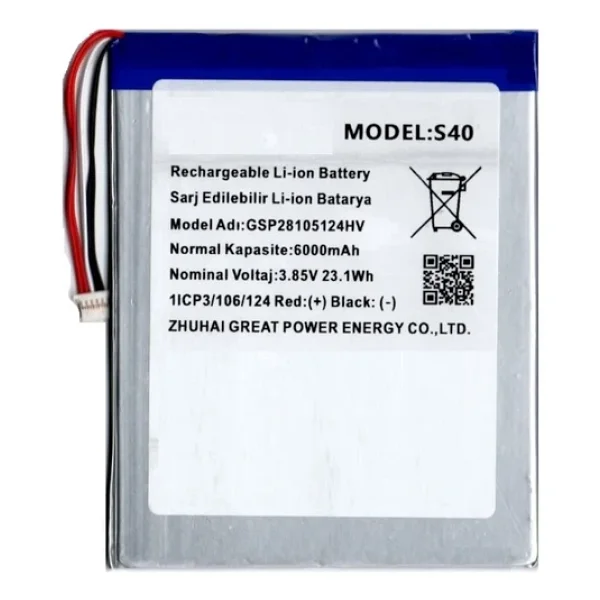 Casper Via S40 L40 Tablet İçin Batarya Pil 6000 mAh - Görsel 3