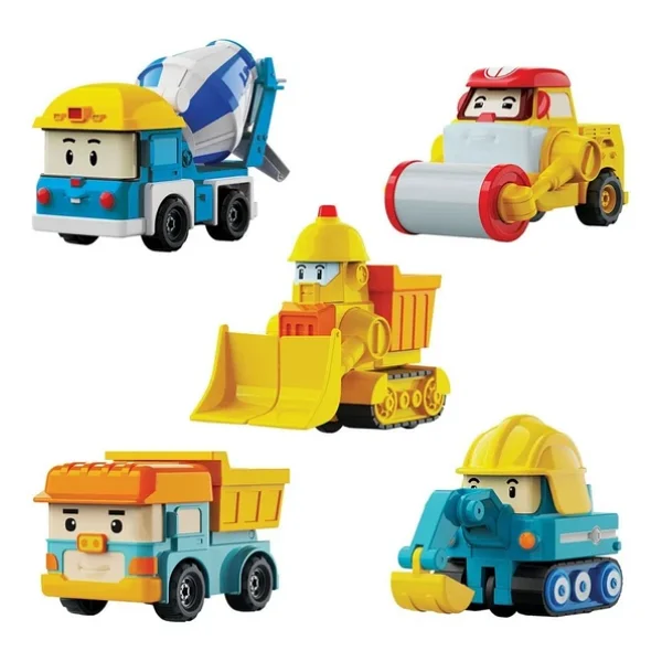 Robocar Poli Mini Inşaat Araçları 5'li Set 0761 - Görsel 2