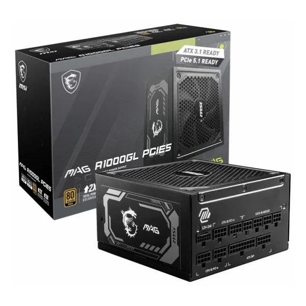 Msı Mag A1000gl Pcıe5 Iı Gen5.1 1000 W Power Supply - Görsel 5