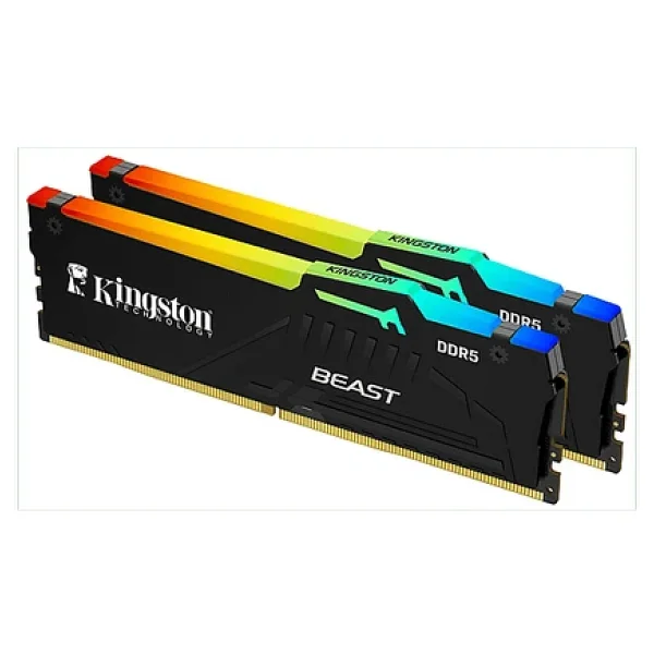 Kingston Fury Beast RGB 16 GB (2x8) 5600 MHz Cl36 Kf556c36bbeak2/16 DDR5 RAM - Görsel 2