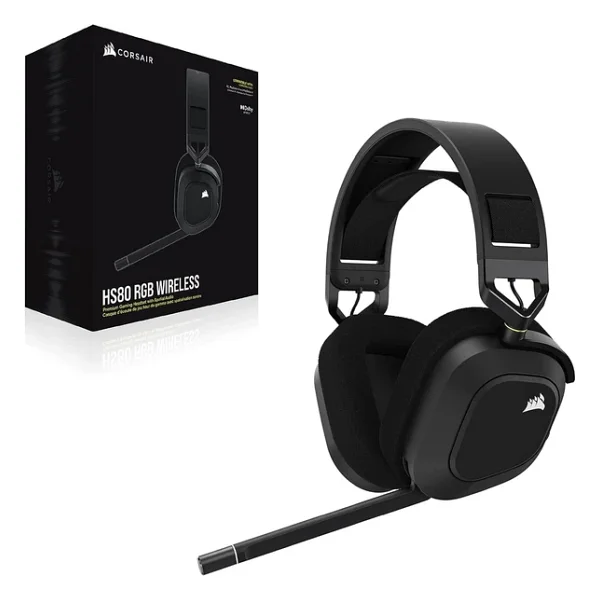 Corsair Hs80 RGB Wireless Kablosuz Kulak Üstü Oyuncu Kulaklığı - Görsel 2