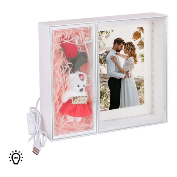 3d Led'li Ayıcık Fotoğraf Çerçevesi - Görsel 4