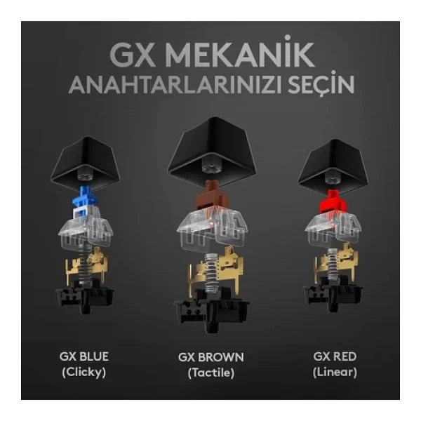 Logitech G512 Carbon 920-008947 RGB Clicky Switch Kablolu Mekanik Oyuncu Klavyesi - Görsel 6