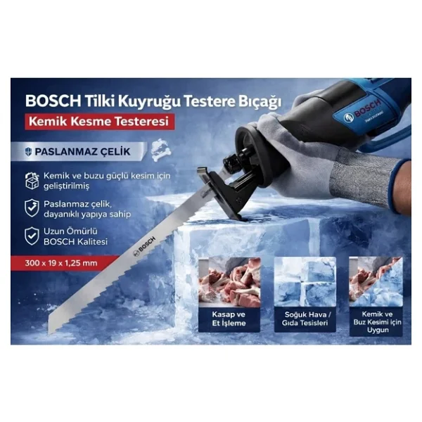 Bosch Tilki Kuyruğu Testere Bıçağı - Kemik Kesme Testeresi 1 Adet - Görsel 5