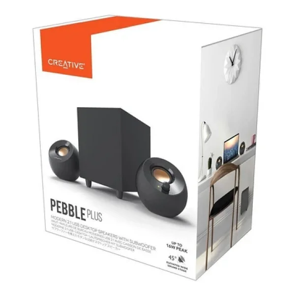 Creative Pebble Plus 2+1 16 W Hoparlör - Görsel 3