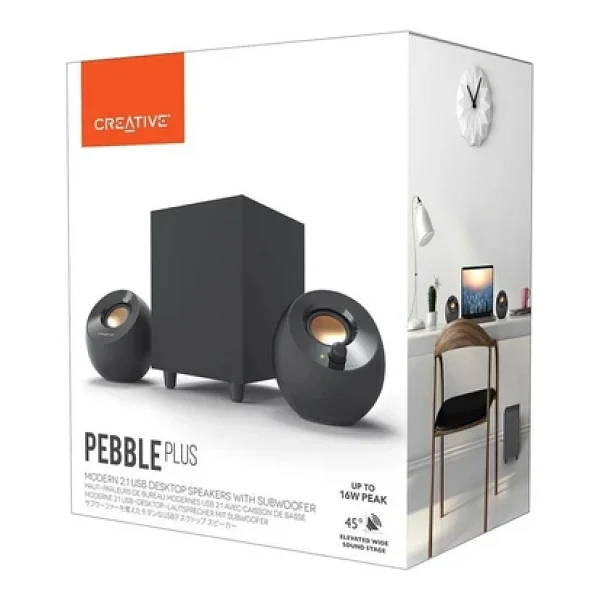 Creative Pebble Plus 2+1 16 W Hoparlör - Görsel 4