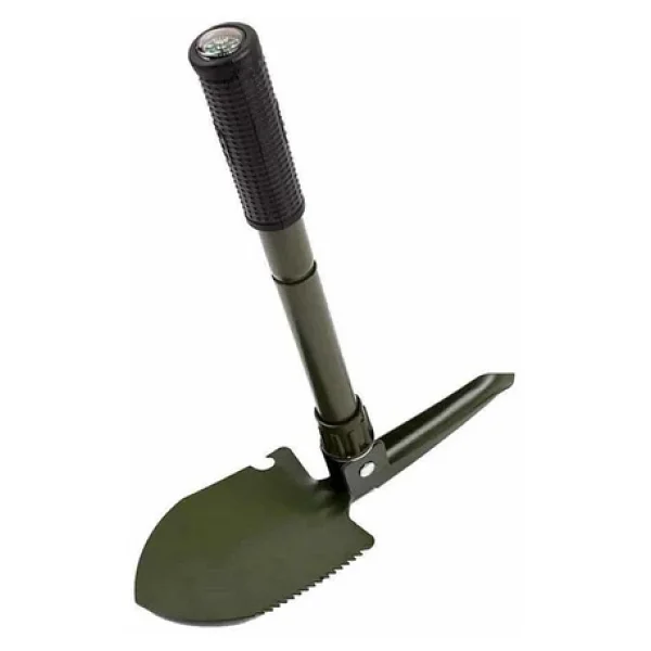 Pusulalı Katlanabilen Portatif Çantalı Mini Kazma Kürek Seti - Görsel 4