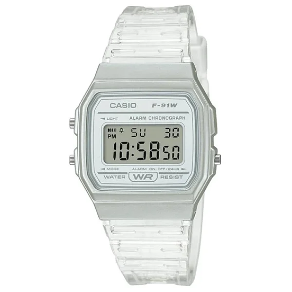 Casio Standart F-91ws-7df Şeffaf Beyaz Kol Saati - Görsel 5