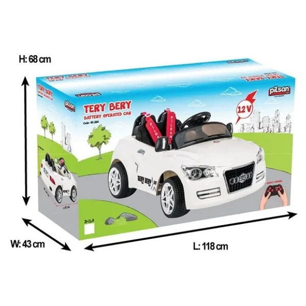 Pilsan Tery Bery 05-280 Beyaz 12 V Uzaktan Kumandalı Akülü Araba - Görsel 5