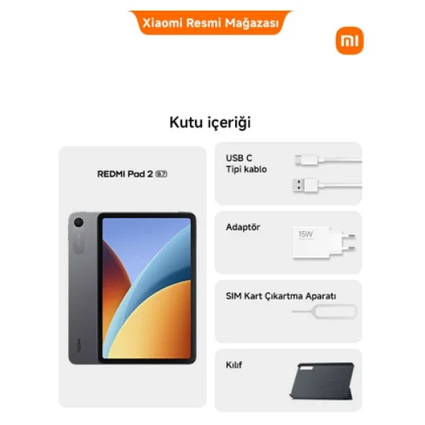 Xiaomi Redmi Pad 2 Gri 64 GB 9.7" Tablet - Görsel 4
