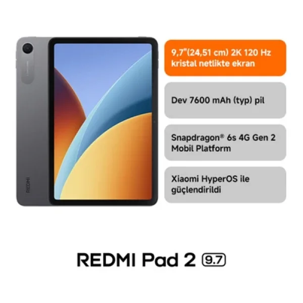 Xiaomi Redmi Pad 2 Gri 64 GB 9.7" Tablet - Görsel 2