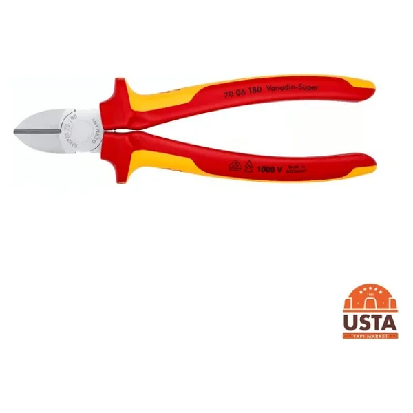 Knipex 70 06 180 1000 V Yalıtımlı Yan Keski - Görsel 4