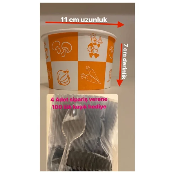 Classpack Kapaklı Aşure Kasesi 25'li. - Görsel 5