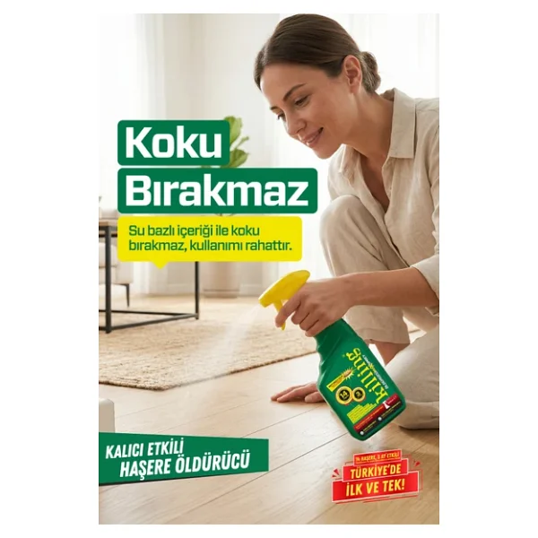 Max Sprey 2'li Eko Set - Böcek İlacı 14 Haşereye Etkili, Karınca 3 Ay Kalıcı 2x500ml - Görsel 7
