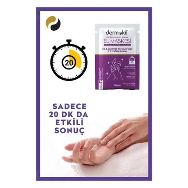 Dermokil Kil Ve Kenevir Yağlı Peeling Etkili El Maskesi 35 Ml 2 ' Li Set - Görsel 2