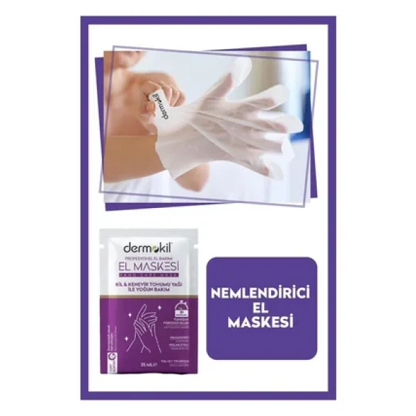 Dermokil Kil Ve Kenevir Yağlı Peeling Etkili El Maskesi 35 Ml 2 ' Li Set - Görsel 3