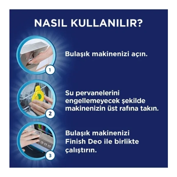 Finish Deo Bulaşık Makinesi Kokusu Limon Ferahlığı 50 Yıkama - Görsel 4