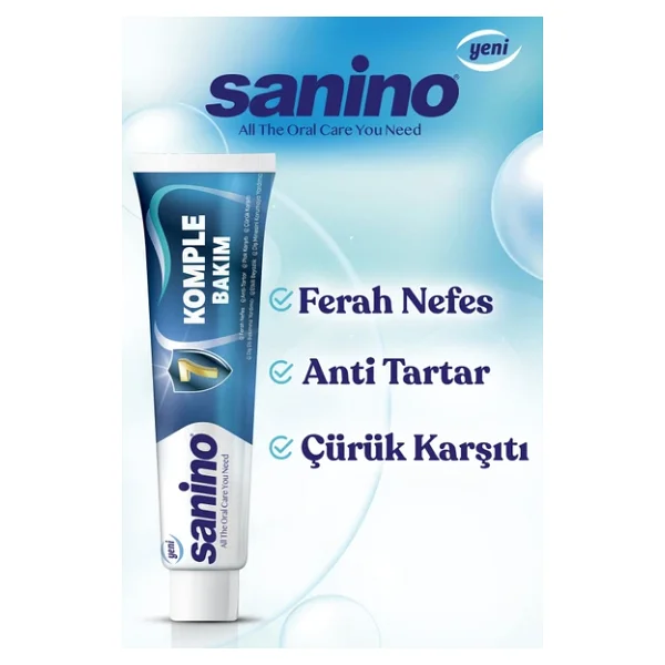 Sanino Komple Bakım 75 Ml 6 Adet Diş Macunu - Görsel 5