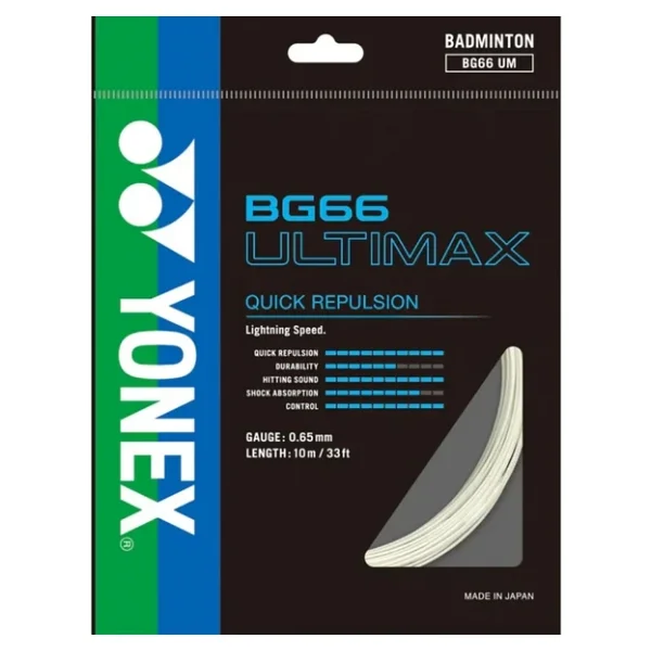 Yonex Bg 66 Ultimax Badminton Kordajı 0.65 Mm / 10 M - Beyaz - Görsel 3