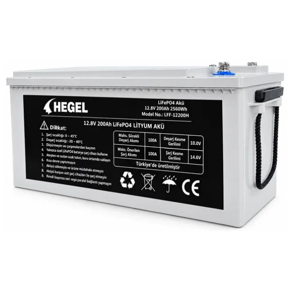 Hegel Lityum Akü 200ah Lifepo4 12.8v 2560wh - Görsel 5
