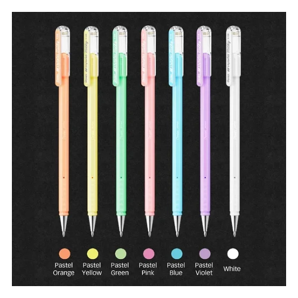 Pentel Hybrid Milky 0.8mm Pastel Jel Kalem - Görsel 7