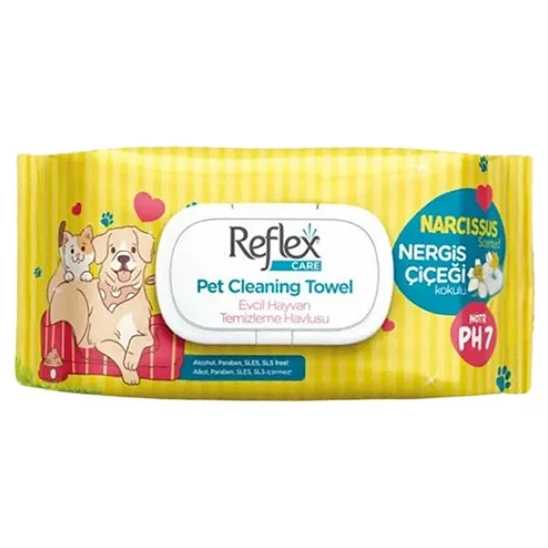 Reflex Care Nergis Kokulu Kedi Ve Köpekler İçin Temizleme Mendili 50'li - Görsel 3