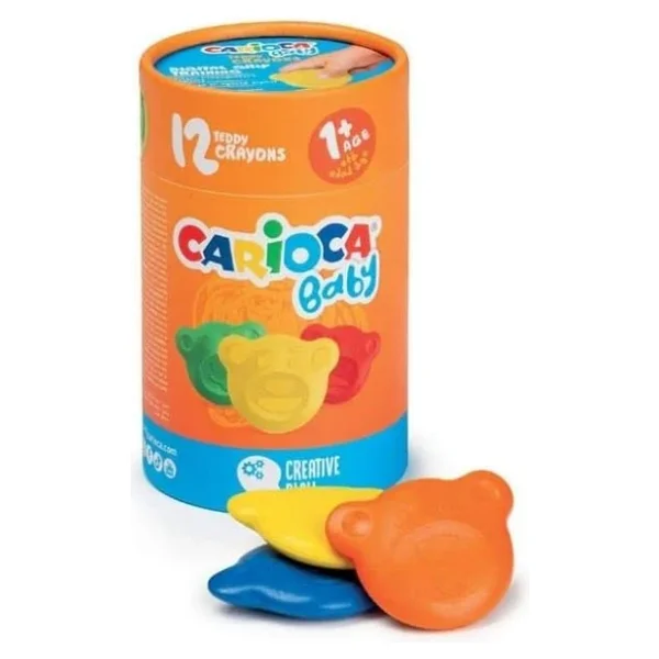 Carioca Teddy Şekilli Kirletmeyen 12'li Mum Boya - Görsel 6