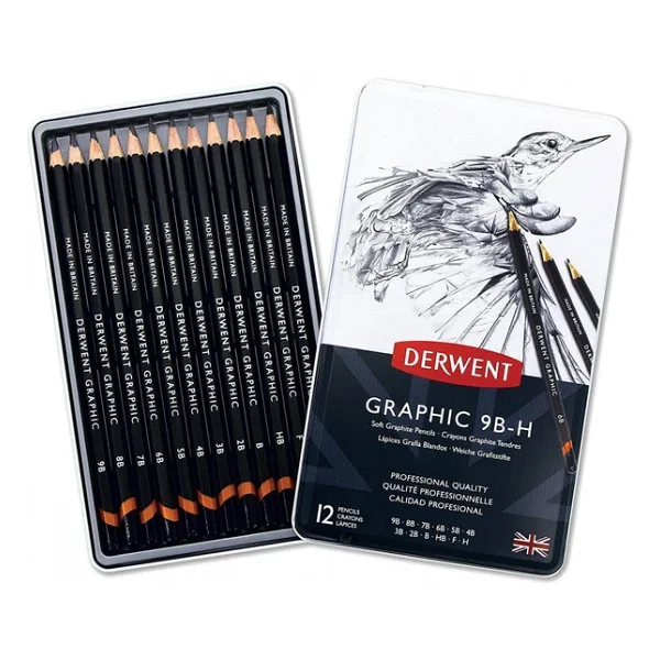 Derwent Sketching Collection Metal Kutu 12'li Çizim Seti - Görsel 5