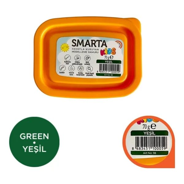 Smarta Kids 70 Gr Yeşil Modelleme Hamuru - Görsel 4